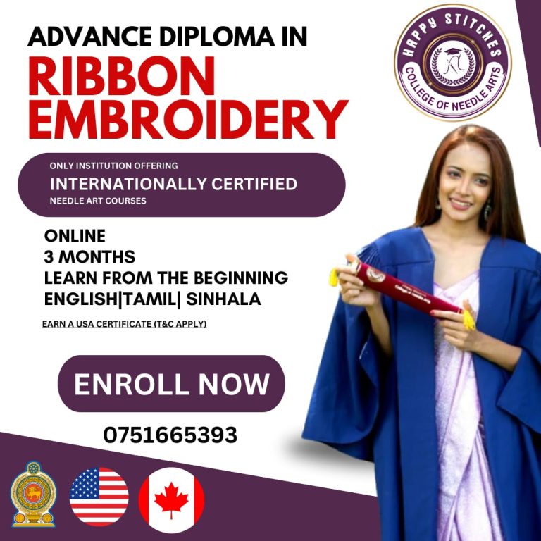 Diploma in Ribbon Embroidery – English – Part 3